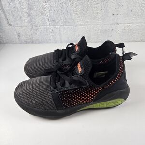 SHAQ Sport Black & Orange Knit Sneakers with Lime Accent
